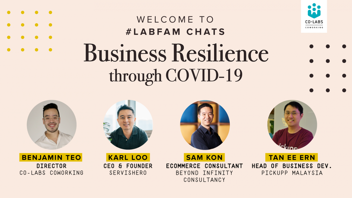 #LabFam ChatsL Business Resilience through COVID-19 Poster